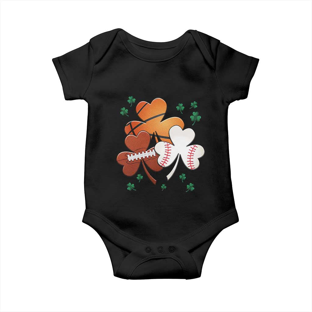 Football Basketball Baseball Shamrock Baby Onesie Happy St Patricks Day Sport Lover