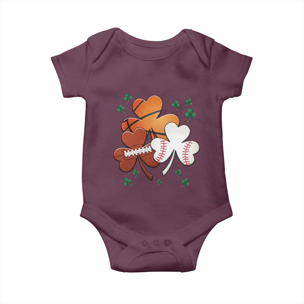 Football Basketball Baseball Shamrock Baby Onesie Happy St Patricks Day Sport Lover