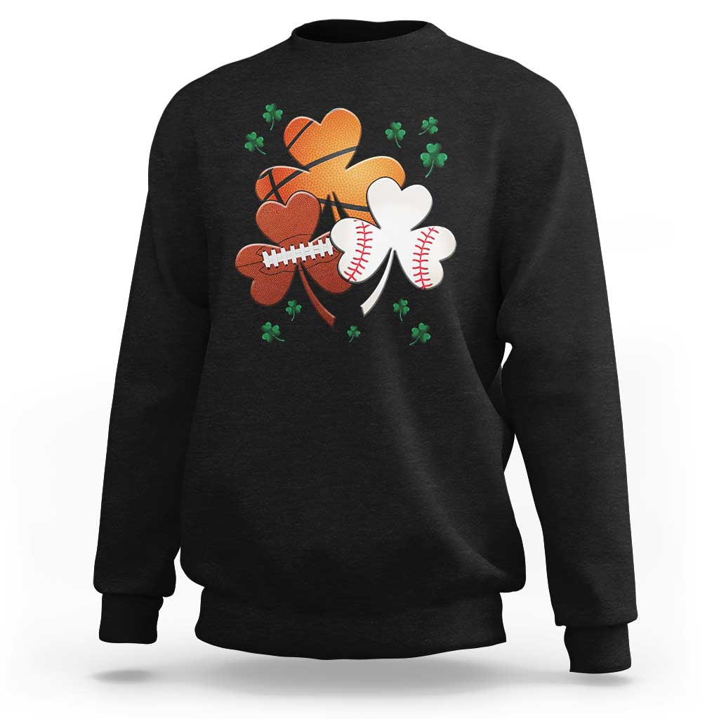 Football Basketball Baseball Shamrock Sweatshirt Happy St Patricks Day Sport Lover