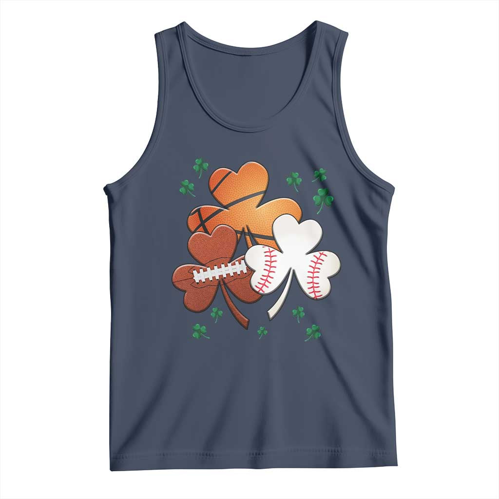 Football Basketball Baseball Shamrock Tank Top Happy St Patricks Day Sport Lover