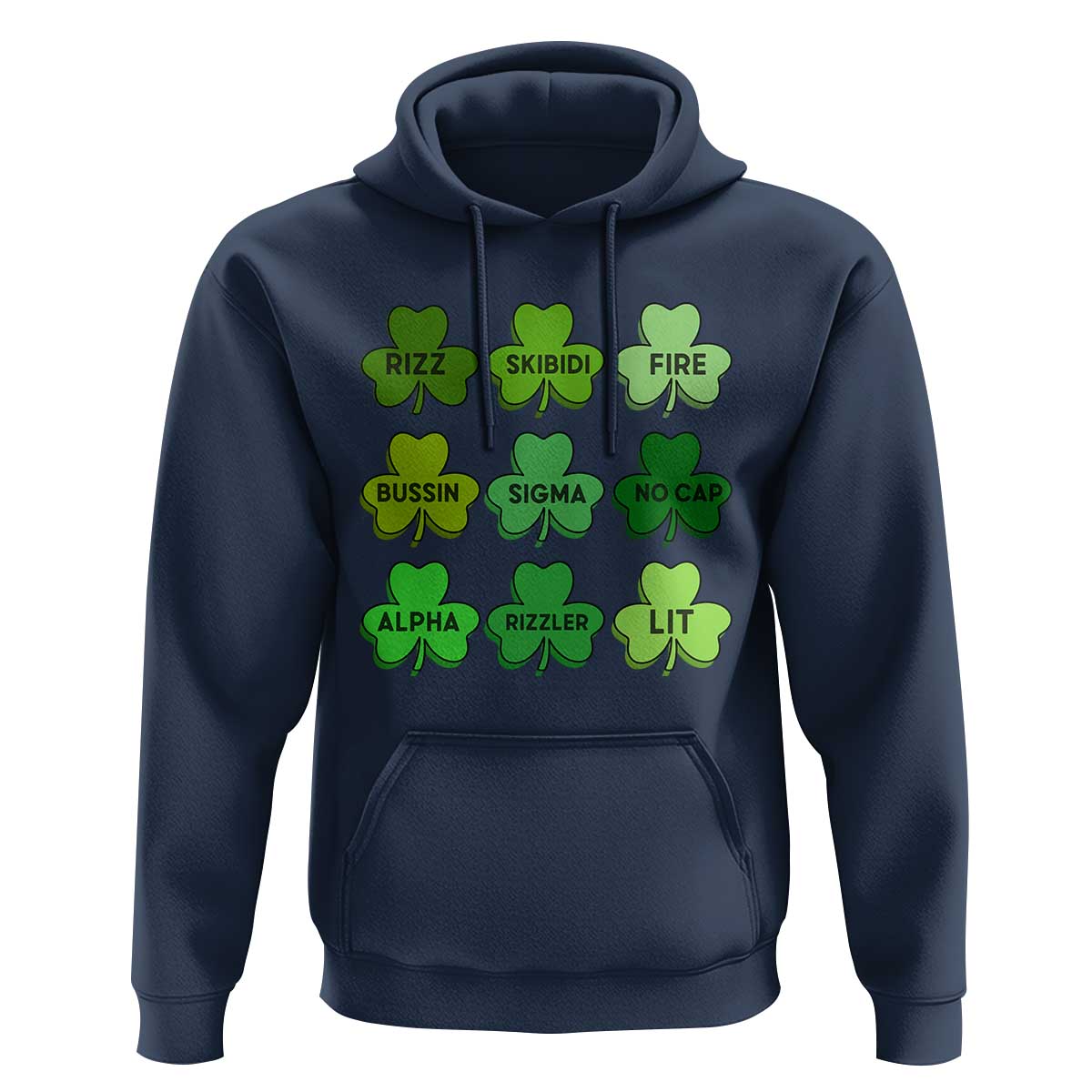Funny St Patricks Day Skibi Rizz Hoodie No Cap