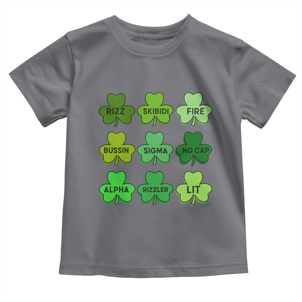 Funny St Patricks Day Skibi Rizz Toddler T Shirt No Cap