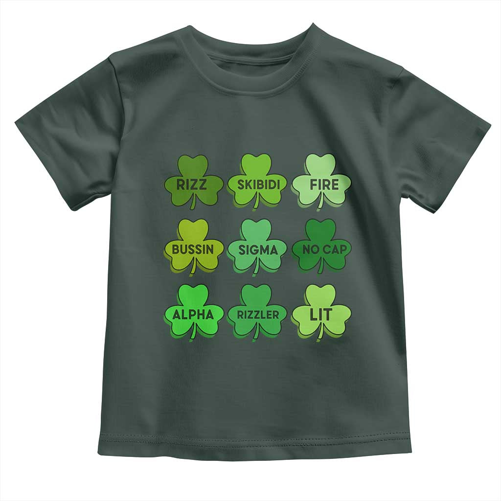 Funny St Patricks Day Skibi Rizz Toddler T Shirt No Cap