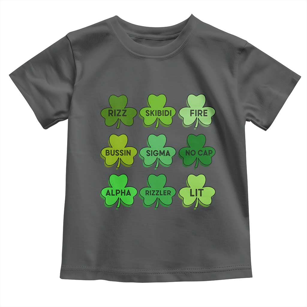 Funny St Patricks Day Skibi Rizz Toddler T Shirt No Cap