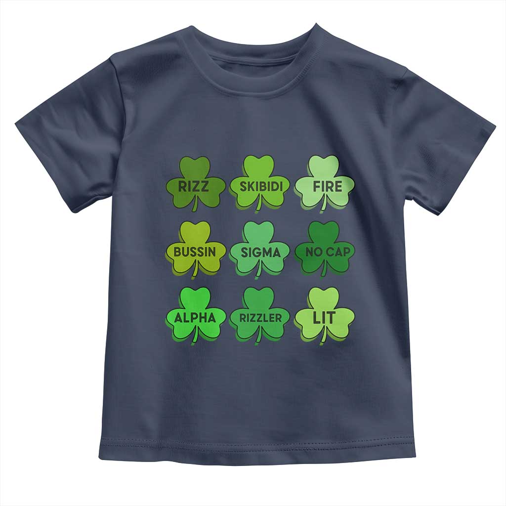 Funny St Patricks Day Skibi Rizz Toddler T Shirt No Cap