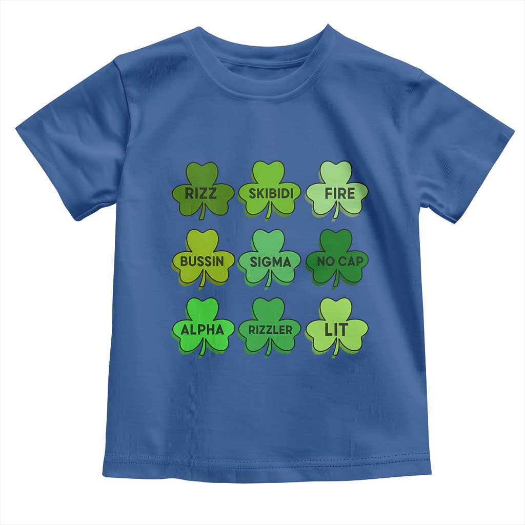 Funny St Patricks Day Skibi Rizz Toddler T Shirt No Cap