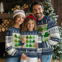 Funny St Patricks Day Skibi Rizz Knitted Sweatshirt No Cap