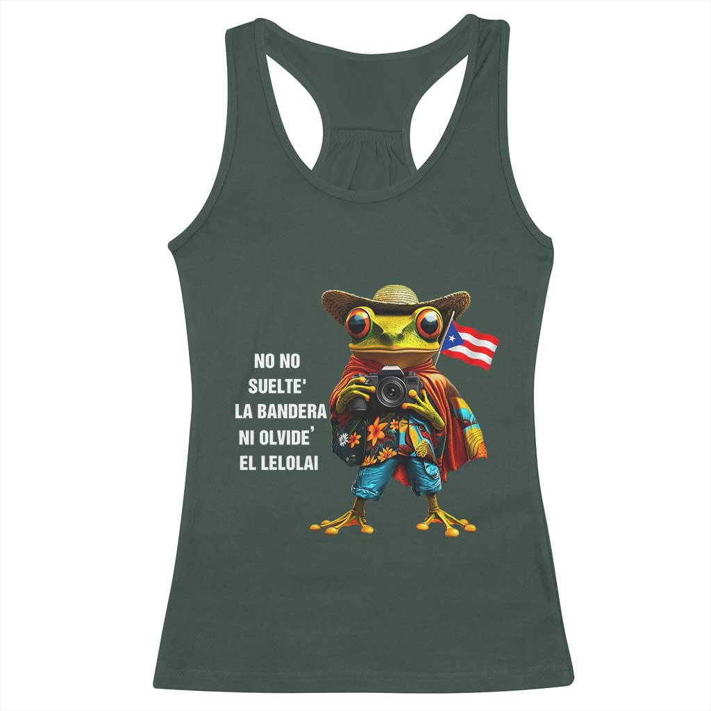 Puerto Rico Coqui' Racerback Tank Top Debí Tirar Más Fotos