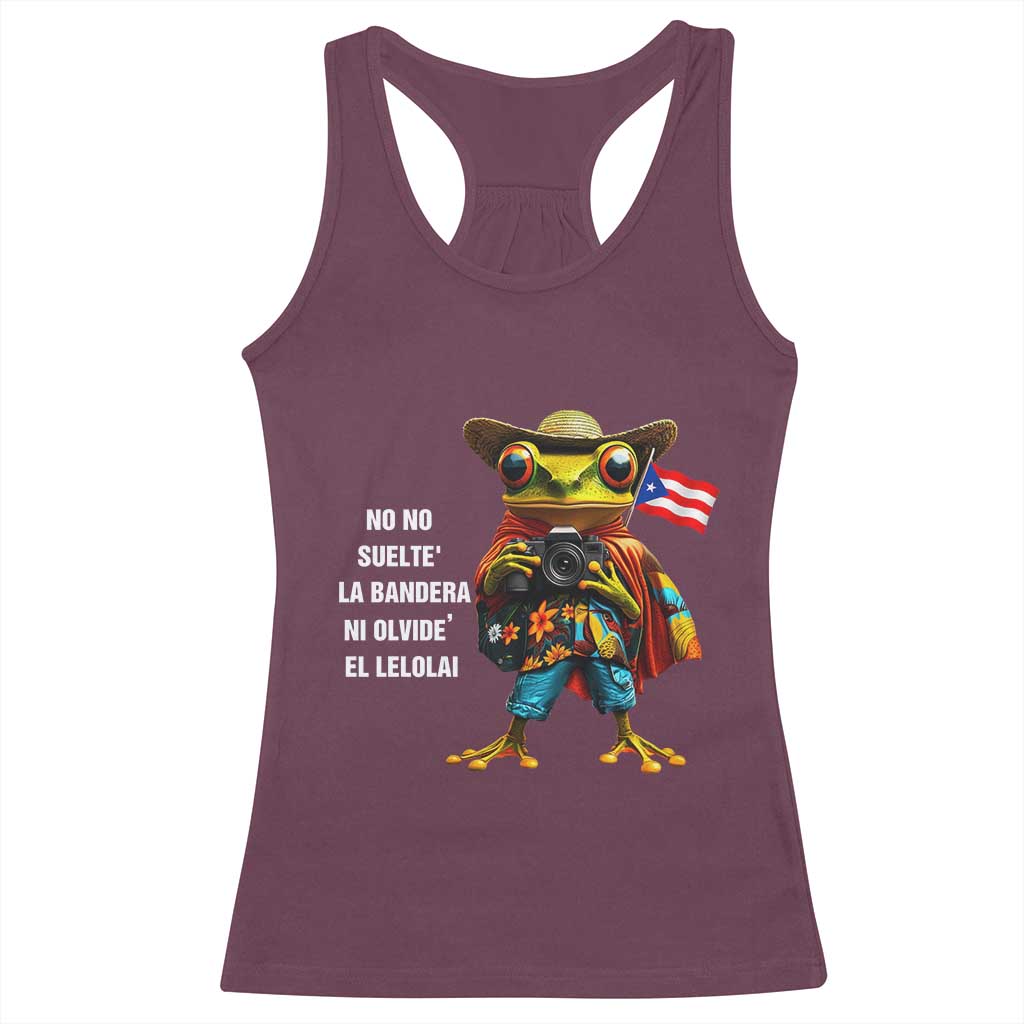 Puerto Rico Coqui' Racerback Tank Top Debí Tirar Más Fotos