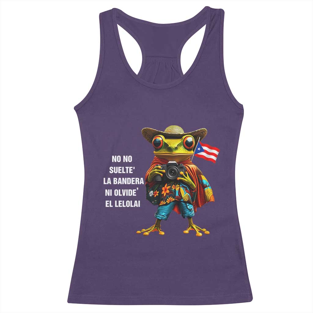 Puerto Rico Coqui' Racerback Tank Top Debí Tirar Más Fotos