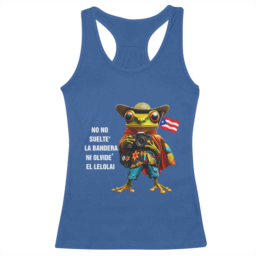 Puerto Rico Coqui' Racerback Tank Top Debí Tirar Más Fotos