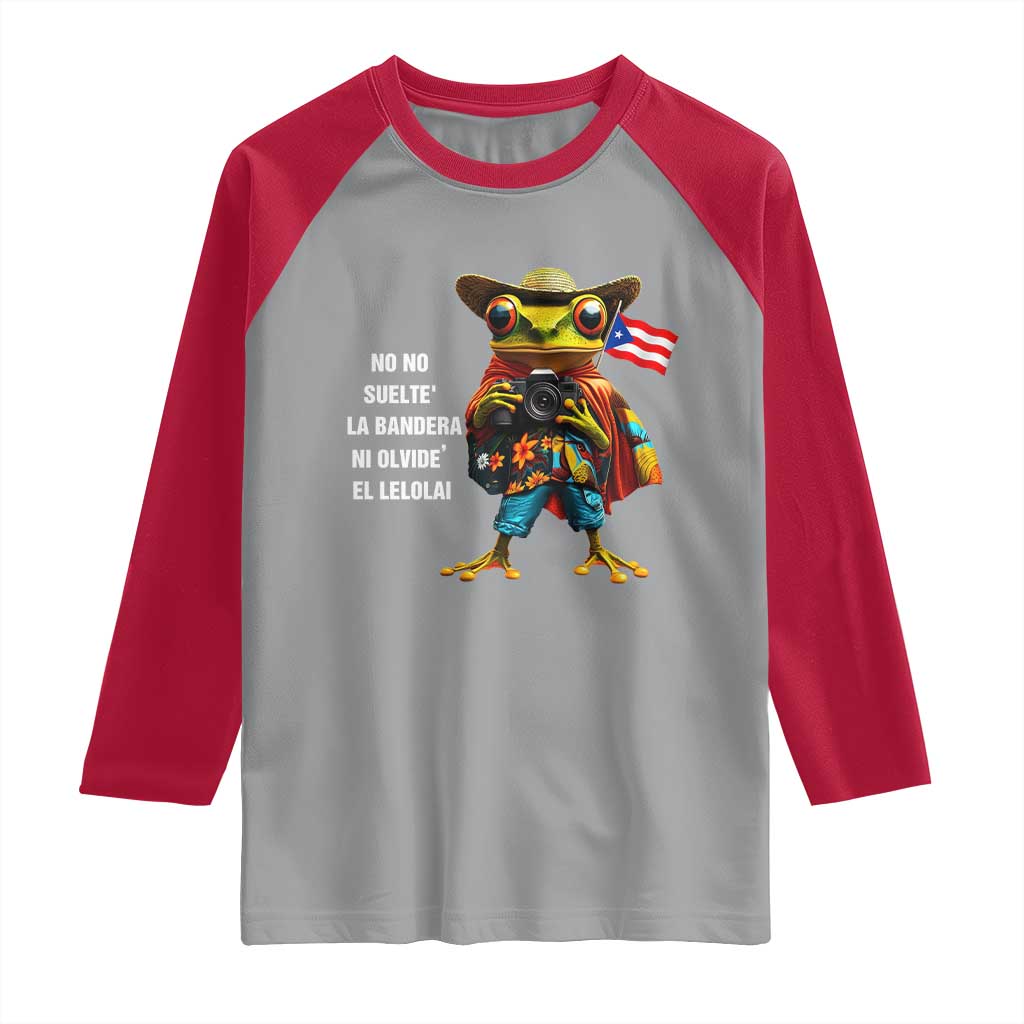 Puerto Rico Coqui' Raglan Shirt Debí Tirar Más Fotos