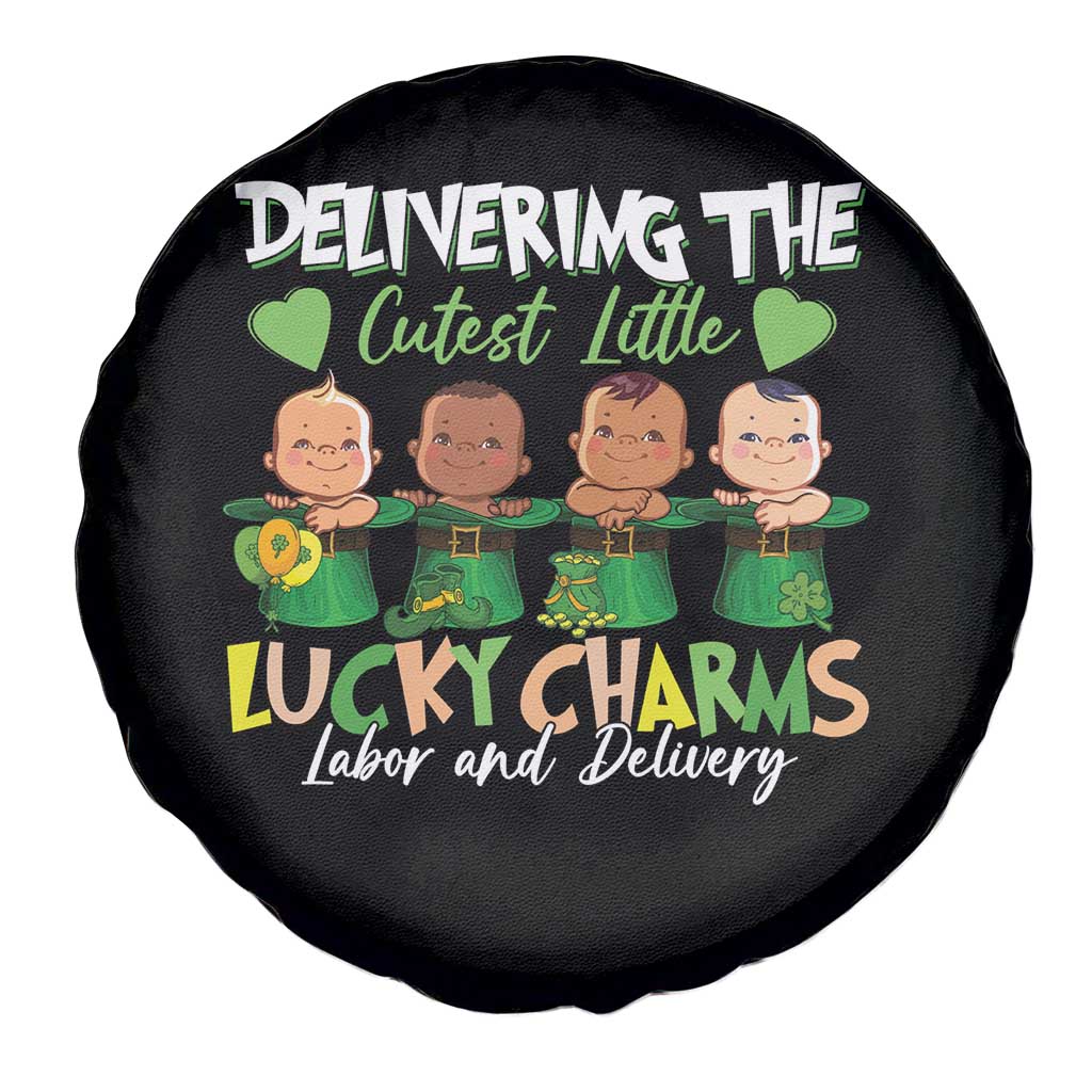 Labor and Delivery Nurse St Patrick's Day Spare Tire Cover Delivering The Cutest Little Lucky Charms