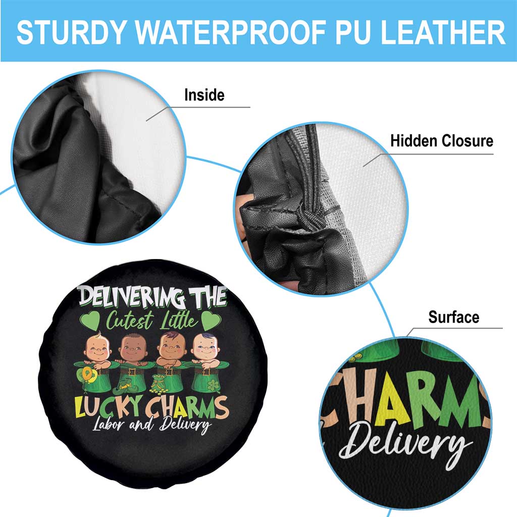 Labor and Delivery Nurse St Patrick's Day Spare Tire Cover Delivering The Cutest Little Lucky Charms