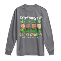Labor and Delivery Nurse St Patrick's Day Long Sleeve Shirt Delivering The Cutest Little Lucky Charms