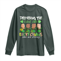 Labor and Delivery Nurse St Patrick's Day Long Sleeve Shirt Delivering The Cutest Little Lucky Charms