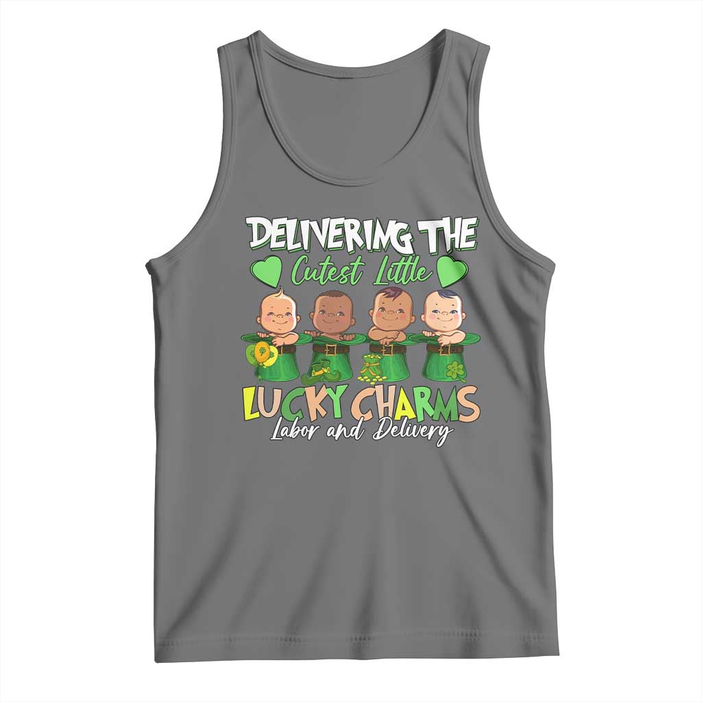 Labor and Delivery Nurse St Patrick's Day Tank Top Delivering The Cutest Little Lucky Charms
