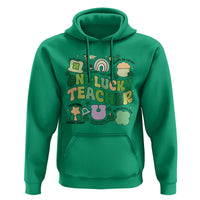 Teachers St Patrick's Day Hoodie One Lucky Teacher Retro Groovy
