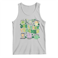 Teachers St Patrick's Day Tank Top One Lucky Teacher Retro Groovy