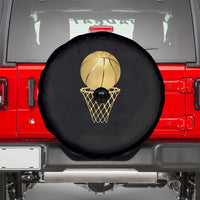 Golden Basketball Hoop Spare Tire Cover Trophy Game Player Coach Sports Lover
