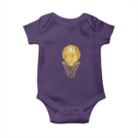 Golden Basketball Hoop Baby Onesie Trophy Game Player Coach Sports Lover