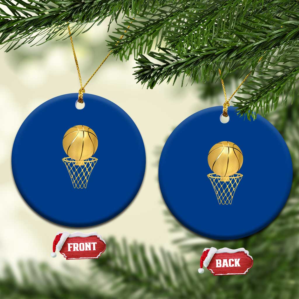 Golden Basketball Hoop Ceramic Ornament Trophy Game Player Coach Sports Lover - Wonder Print Shop