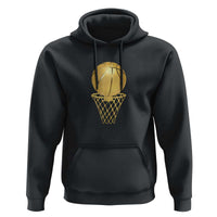 Golden Basketball Hoop Hoodie Trophy Game Player Coach Sports Lover