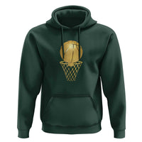 Golden Basketball Hoop Hoodie Trophy Game Player Coach Sports Lover