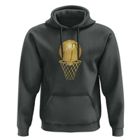 Golden Basketball Hoop Hoodie Trophy Game Player Coach Sports Lover