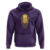 Golden Basketball Hoop Hoodie Trophy Game Player Coach Sports Lover