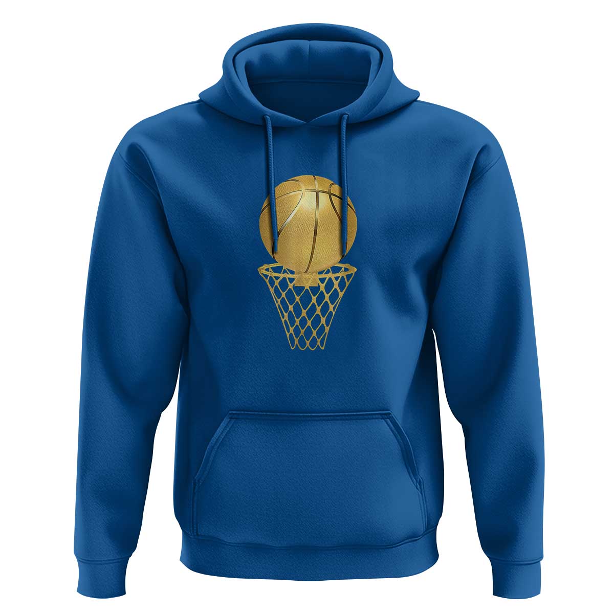 Golden Basketball Hoop Hoodie Trophy Game Player Coach Sports Lover