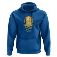 Golden Basketball Hoop Hoodie Trophy Game Player Coach Sports Lover