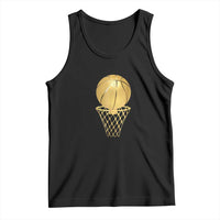 Golden Basketball Hoop Tank Top Trophy Game Player Coach Sports Lover