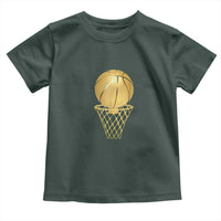 Golden Basketball Hoop Toddler T Shirt Trophy Game Player Coach Sports Lover