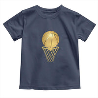 Golden Basketball Hoop Toddler T Shirt Trophy Game Player Coach Sports Lover