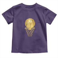 Golden Basketball Hoop Toddler T Shirt Trophy Game Player Coach Sports Lover