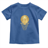 Golden Basketball Hoop Toddler T Shirt Trophy Game Player Coach Sports Lover