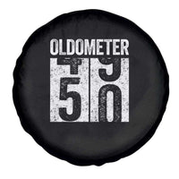 Oldometer 50 Birthday Spare Tire Cover Funny Vintage Aged to Perfection