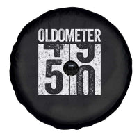 Oldometer 50 Birthday Spare Tire Cover Funny Vintage Aged to Perfection