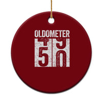 Oldometer 50 Birthday Ceramic Ornament Funny Vintage Aged to Perfection - Wonder Print Shop