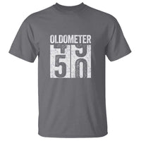 Oldometer 50 Birthday T Shirt Funny Vintage Aged to Perfection