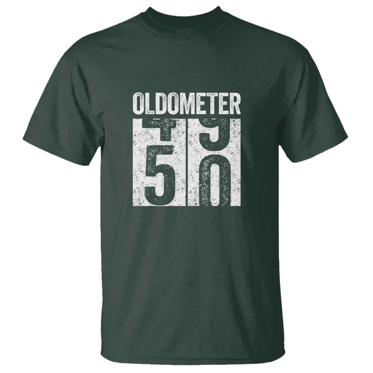 Oldometer 50 Birthday T Shirt Funny Vintage Aged to Perfection
