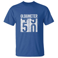 Oldometer 50 Birthday T Shirt Funny Vintage Aged to Perfection