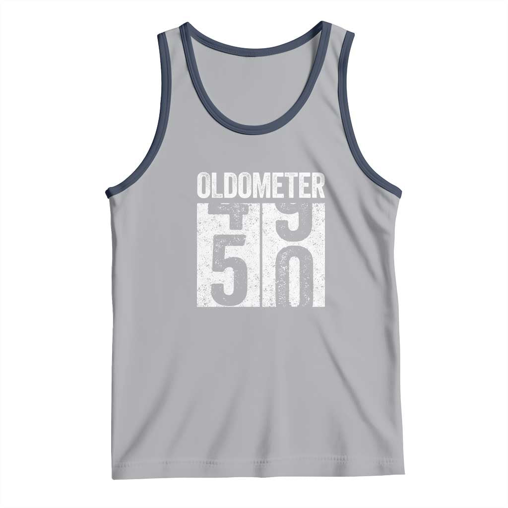 Oldometer 50 Birthday Tank Top Funny Vintage Aged to Perfection