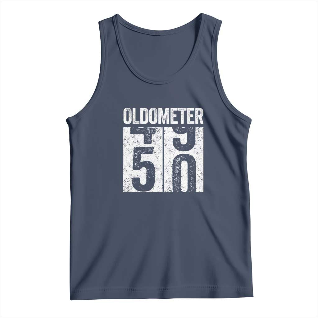 Oldometer 50 Birthday Tank Top Funny Vintage Aged to Perfection