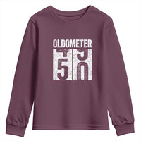 Oldometer 50 Birthday Youth Sweatshirt Funny Vintage Aged to Perfection