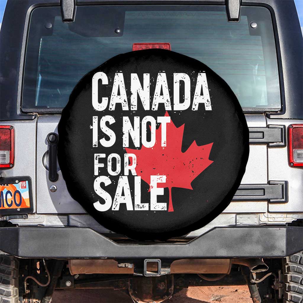Canada Is Not For Sale Spare Tire Cover Distressed Vintage Canadian Maple Leaf