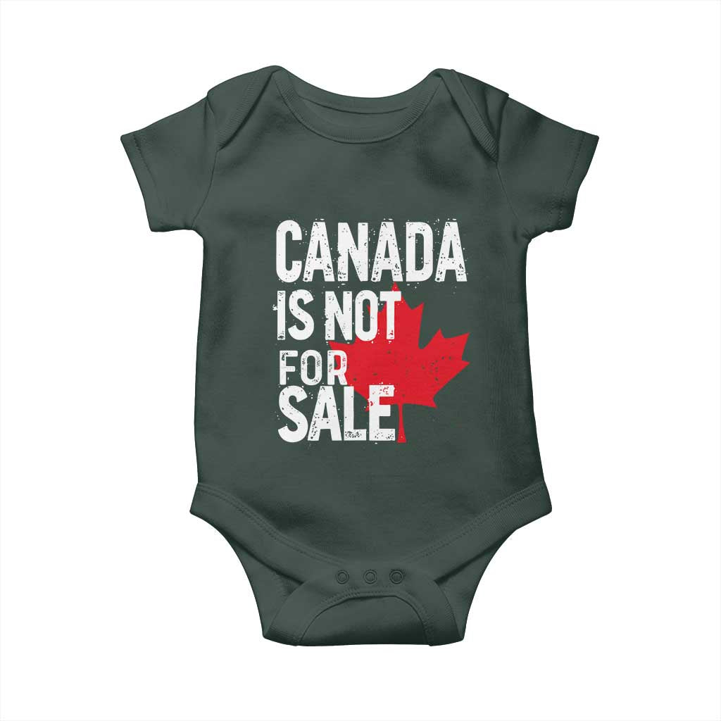 Canada Is Not For Sale Baby Onesie Distressed Vintage Canadian Maple Leaf