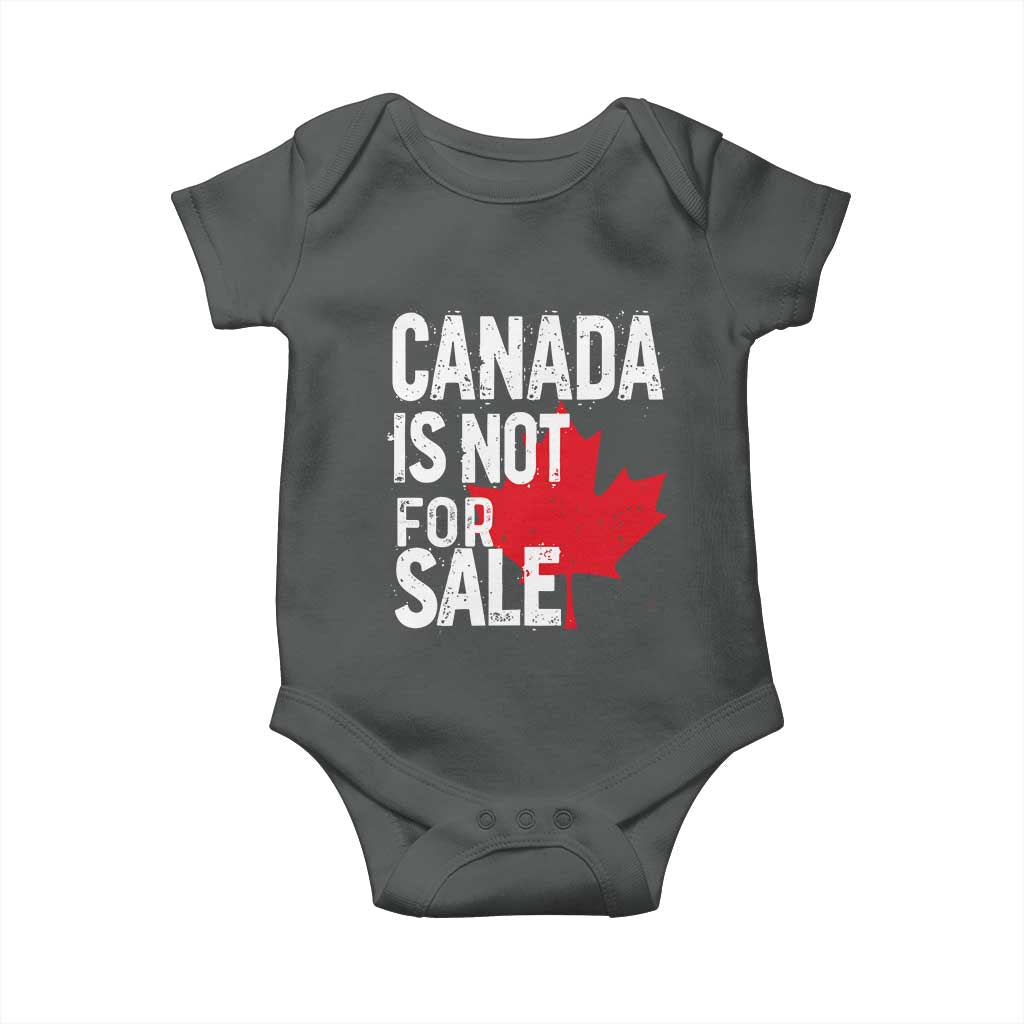 Canada Is Not For Sale Baby Onesie Distressed Vintage Canadian Maple Leaf