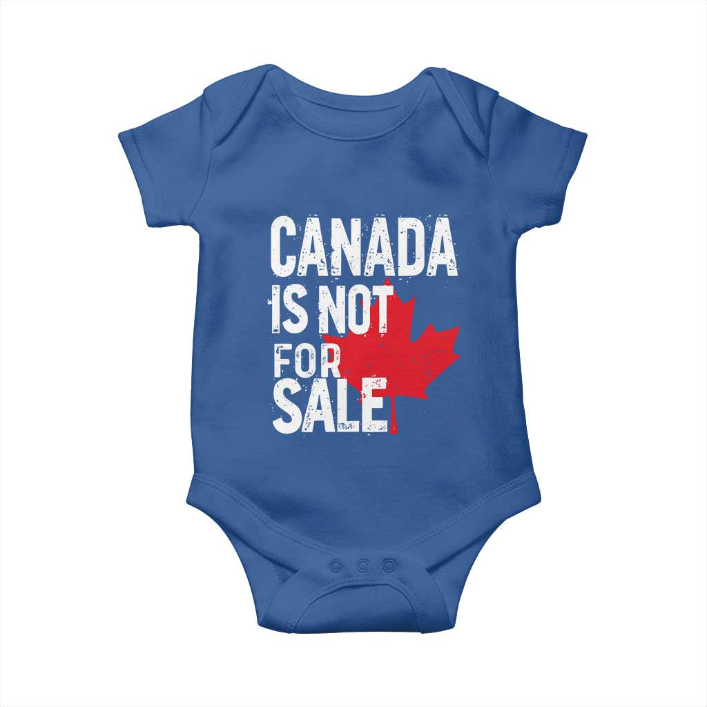 Canada Is Not For Sale Baby Onesie Distressed Vintage Canadian Maple Leaf